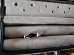 Zilveren ring met zwarte onyx steen maat universeel, Ophalen of Verzenden, Nieuw, Pvc, Overige typen