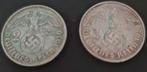 2 Duitse Munten 1939 2 Mark Zilver, Zilver, Koningin Wilhelmina, Losse munt, Overige waardes
