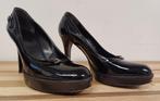 Gucci zwarte lakleren plateau pumps / schoenen - maat 38C, Pumps, Zwart, Ophalen of Verzenden, Gucci