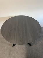 Ronde eettafel HPL eiken antraciet 120cm, Rond, Ophalen of Verzenden, Zo goed als nieuw, Vijf personen of meer