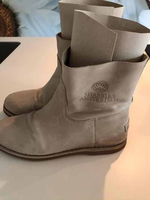 Shabbies laarsjes beige mt. 38, Kleding | Dames, Schoenen, Gedragen, Lage of Enkellaarzen, Beige, Ophalen of Verzenden