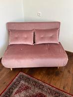 Made Haru 2-zits slaapbank - Roze Velvet - Zo goed als nieuw, Huis en Inrichting, Slaapkamer | Slaapbanken, Ophalen, Zo goed als nieuw