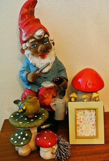 Foto lijstje 3 paddenstoeltjes kinderkamer herfst/seizoen  beschikbaar voor biedingen