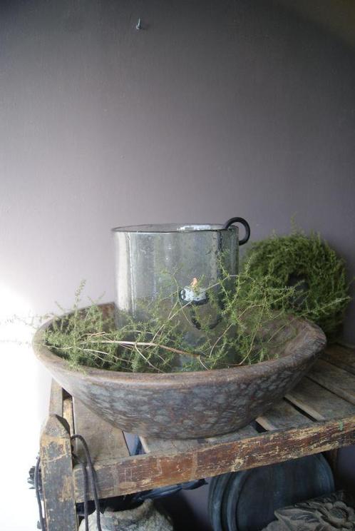**SALE** grote zware schaal stoer sober landelijk, Huis en Inrichting, Woonaccessoires | Schalen en Manden, Nieuw, Rond, Hout
