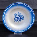 Frans bord Sarreguemines Digoin Decor Marsac, Blauw Bloemen, Antiek en Kunst, Antiek | Servies los, Ophalen of Verzenden