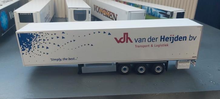 Kastentrailer wsi van der heiden bv, Hobby en Vrije tijd, Modelauto's | 1:50, Zo goed als nieuw, Bus of Vrachtwagen, Wsi, Ophalen of Verzenden