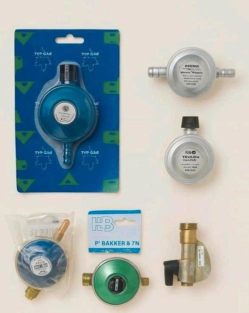Diverse gasdruk regelaars voor gasflessen, Caravans en Kamperen, Camper-accessoires, Nieuw, Ophalen of Verzenden