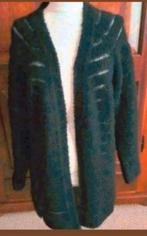 Zwart opengebreid vest van La Fee Maraboutee 42-44, La Fee Maraboutee, Verzenden, Zwart, Maat 42/44 (L)