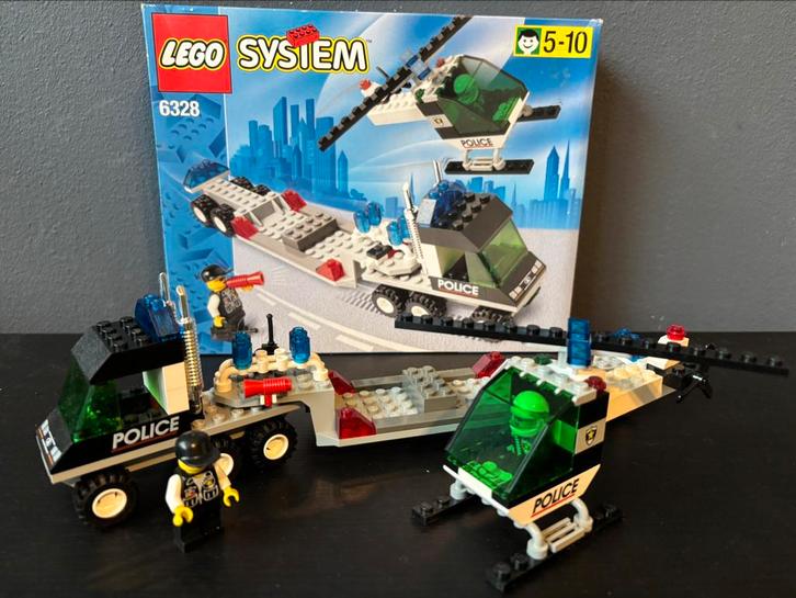 Lego system 6328 Politie helikopter en oplegger zgan & doos, Kinderen en Baby's, Speelgoed | Duplo en Lego, Zo goed als nieuw