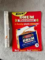 Vintage poster drum tabak shag, Ophalen of Verzenden, Reclamebord