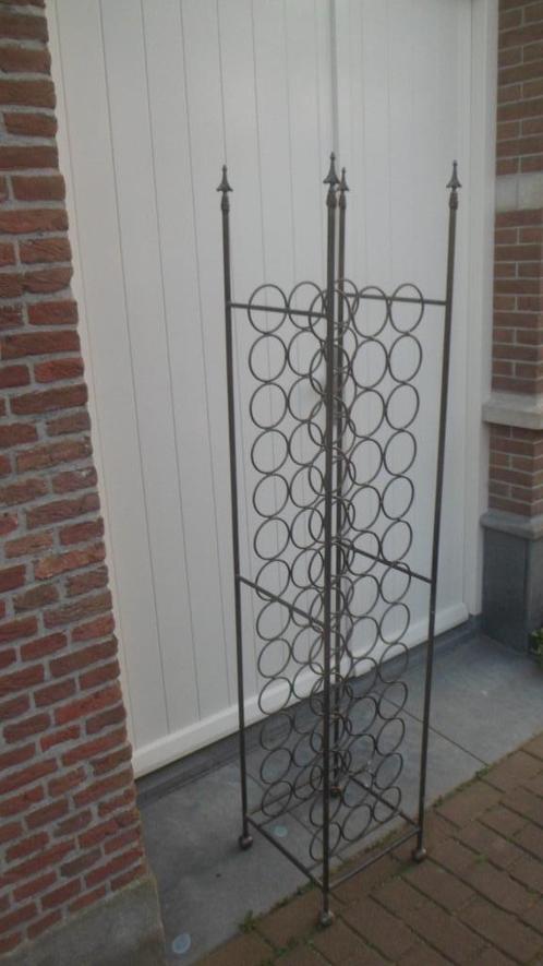 Groot WIJNREK smeedijzer 39 flessen flessenrek 169 cm. hoog., Huis en Inrichting, Woonaccessoires | Wijnrekken, Gebruikt, 75 cm of meer