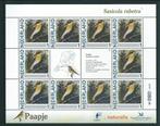 Vel persoonlijke zegels, Vogels Paapje postfris, Postzegels en Munten, Postzegels | Nederland, Verzenden, Postfris
