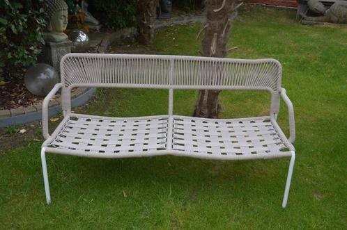 Nog nieuwe touwtjesbank/ tuinbank merk KAVE HOME 140 cm lang, Tuin en Terras, Tuinsets en Loungesets, Nieuw, Loungeset, Aluminium