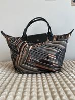 Longchamp Le Pliage met geometrisch patroon tas, Ophalen of Verzenden, Zo goed als nieuw, Zwart, Handtas