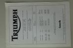 1992 Triumph prijslijst Trident 750 900 Daytona 750 1000 Tr, Ophalen of Verzenden, Triumph