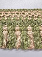 Supermooi vintage beige groen franje band, 1 kaart, Ophalen of Verzenden, Nieuw, Lint, Band of Elastiek
