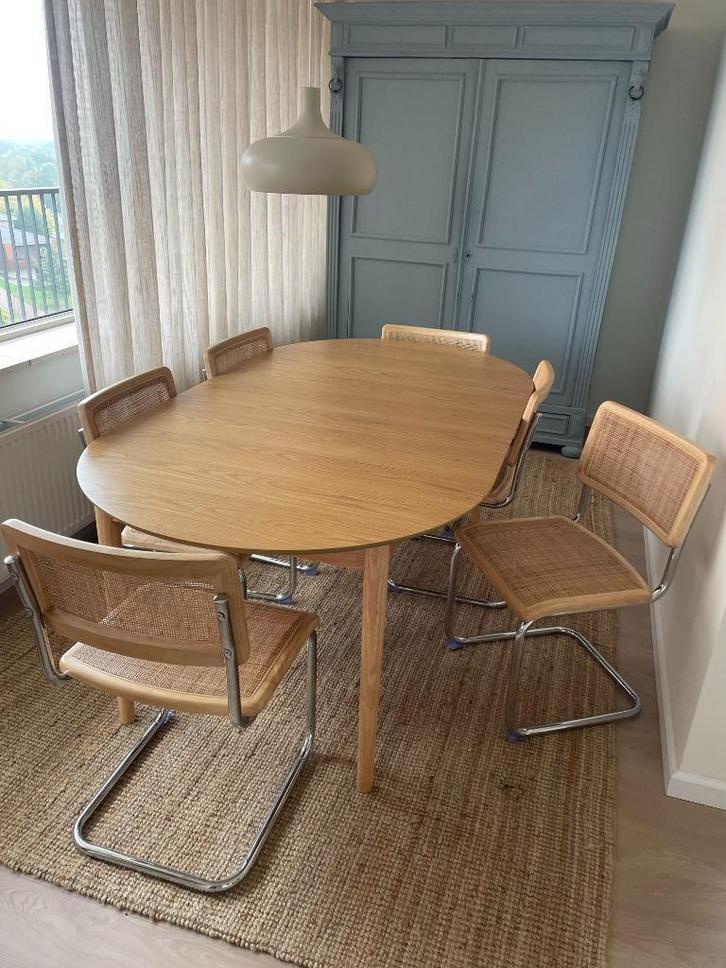 Eettafel 100x200/280 cm JYSK, Huis en Inrichting, Tafels | Eettafels, Gebruikt, 100 tot 150 cm, 200 cm of meer, Vijf personen of meer
