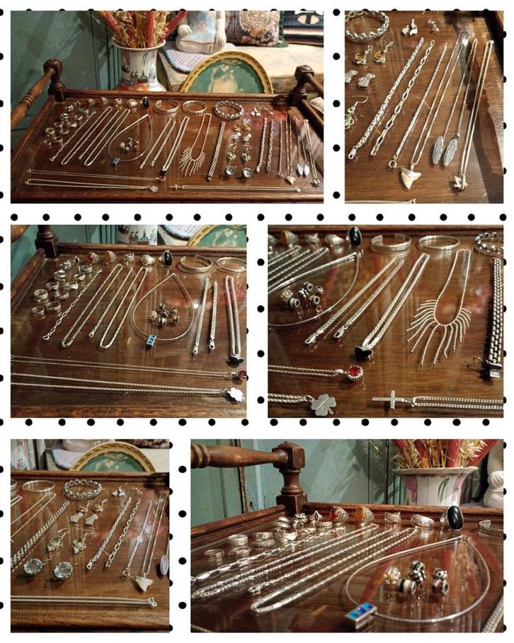 Lot / partij prachtige 925 zilveren sieraden ruim 400 gr !!!, Sieraden, Tassen en Uiterlijk, Antieke sieraden, Overige typen, Zilver