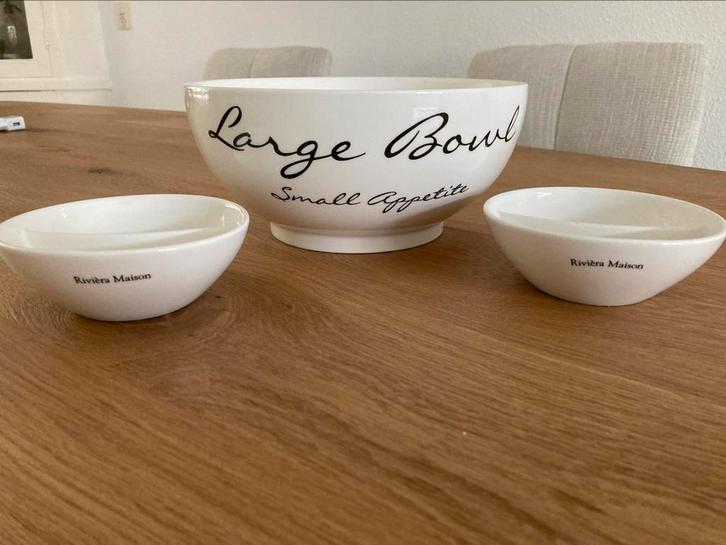 Schalen set Riviera Maison, Huis en Inrichting, Keuken | Servies, Zo goed als nieuw, Kom(men), Overige stijlen, Ophalen
