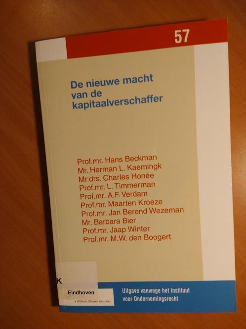 De nieuwe macht van de kapitaalverschaffer. Beckman, Hans, Boeken, Wetenschap, Gelezen, Ophalen of Verzenden