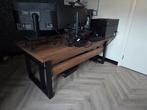 Groot bureau (90 x 180) kastanjekleur, Huis en Inrichting, Bureaus, Ophalen, Zo goed als nieuw, Bureau