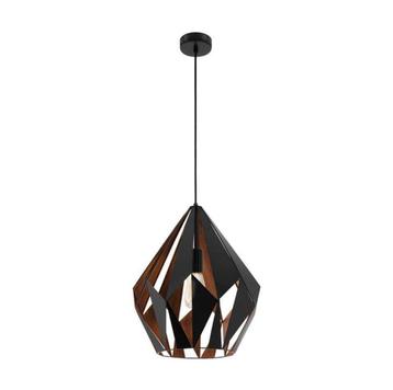 EGLO hanglamp Carlton 1 - e27 - ø 38,5 cm - zwart/koper beschikbaar voor biedingen