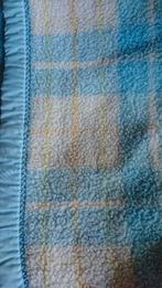 Hatema Orlon blauw geruite vintage kleed, 190 x 220, Ophalen