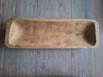 Langwerpige bamboe houten Schaal, Gebruikt, Schaal, Ophalen of Verzenden, Rechthoekig