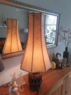 Vintage karrewiel lamp, Huis en Inrichting, Minder dan 100 cm, Gebruikt, Hout, Ophalen