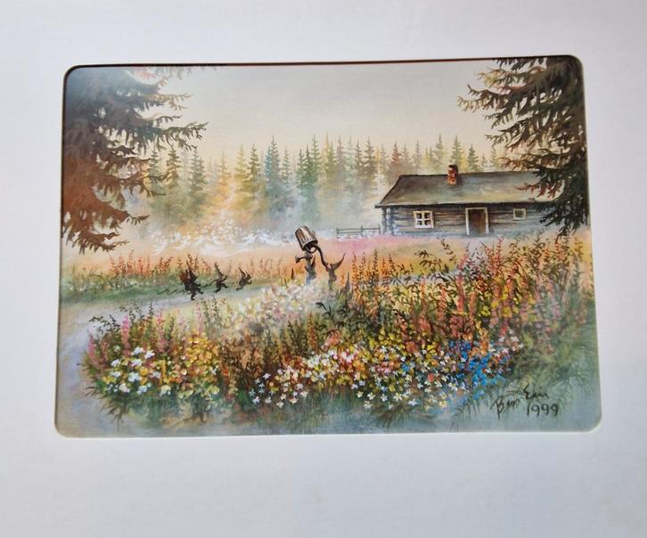 4 reproducties van Zweedse  kunstenaar Bror-Eric Bergqvist, Antiek en Kunst, Kunst | Schilderijen | Abstract, Ophalen of Verzenden