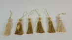 Gouden kwasten, 6 stuks, kerstversiering, 12 cm. W1, Diversen, Kerst, Tweedehands verkoop, Tweedehands verkoop, Gebruikt, Ophalen of Verzenden