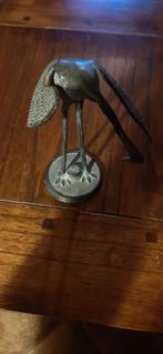 Bronzen reiger   18cm, Verzamelen, Ophalen of Verzenden, Zo goed als nieuw