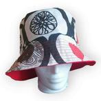 Bucket hat wit zwart rood Ikea hergebruikt Nieuw reversible, -, -, Nieuw, -