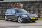 BMW 5-Serie M550d Touring 381pk Xdrive 2015 Pano|HUD|trekh, Auto's, Origineel Nederlands, Te koop, Zilver of Grijs, 5 stoelen