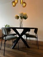 Goossens ronde tafel 130cm + wax, Ophalen, Gebruikt, 100 tot 150 cm, Rond