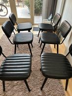 Zwarte stoelen - set van 6, Ophalen, Gebruikt, Zwart, Metaal