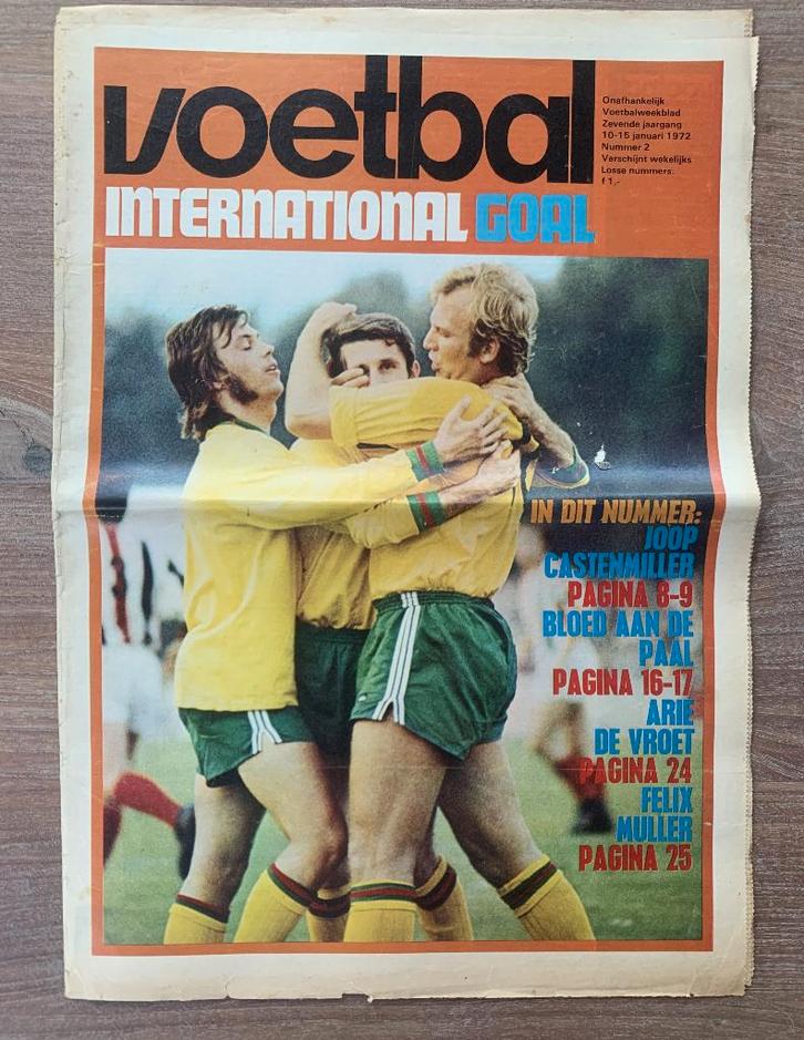 Voetbal International VI Div. tijdschriften uit 1972 / €3,-, Verzamelen, Sportartikelen en Voetbal, Zo goed als nieuw, Boek of Tijdschrift
