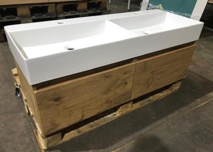 nieuw badmeubel 120x46, 2 lades, wast. + spiegel met verl., Doe-het-zelf en Verbouw, Sanitair, Nieuw, Overige typen, Ophalen