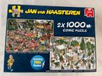 2 puzzels JvH kerstdiner/kerstbomenmarkt, Ophalen, 500 t/m 1500 stukjes, Zo goed als nieuw, Legpuzzel
