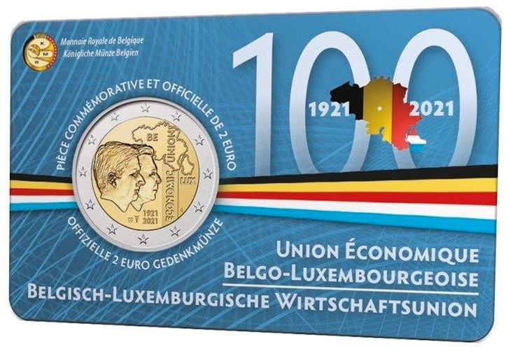2 Euro Belgie 2021 - BLEU - BU Coincard FR /NL, Postzegels en Munten, Munten | Europa | Euromunten, Losse munt, 2 euro, België