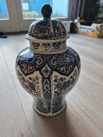 Delfts blauwe vaas met deksel, Antiek en Kunst, Antiek | Vazen, Ophalen of Verzenden