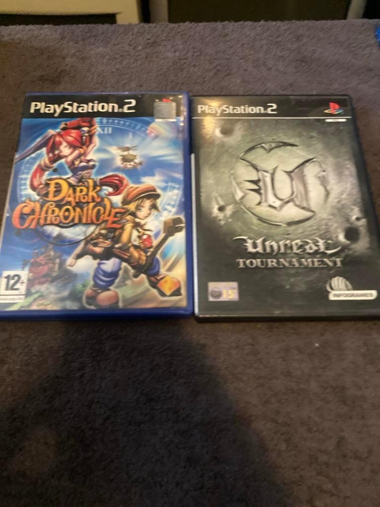 Dark Chronicle & Unreal Tournament PS2, Gebruikt, 1 speler, Eén computer, Ophalen of Verzenden