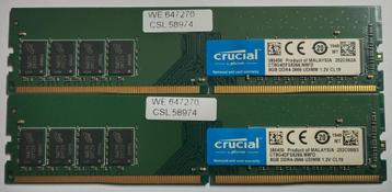 16GB 2x8GB DDR4 2666MHz PC4-21300 Crucial 1948 beschikbaar voor biedingen