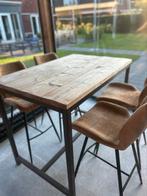 Bartafel met 4 stoelen, Huis en Inrichting, Tafels | Statafels, Ophalen, Gebruikt