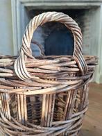 Wilgentenen mand voor in huis, de tuin of serre, Overige materialen, Mand, Rond, Ophalen of Verzenden