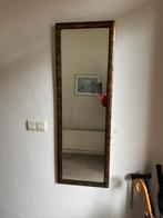 Mooie Spiegel met klassiek Houten Frame bruin brons, Ophalen, Gebruikt, 150 tot 200 cm, Rechthoekig