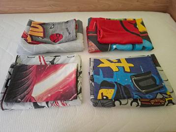 4x 1 pers dekbedovertrek + kussensloop oa spiderman, mario beschikbaar voor biedingen