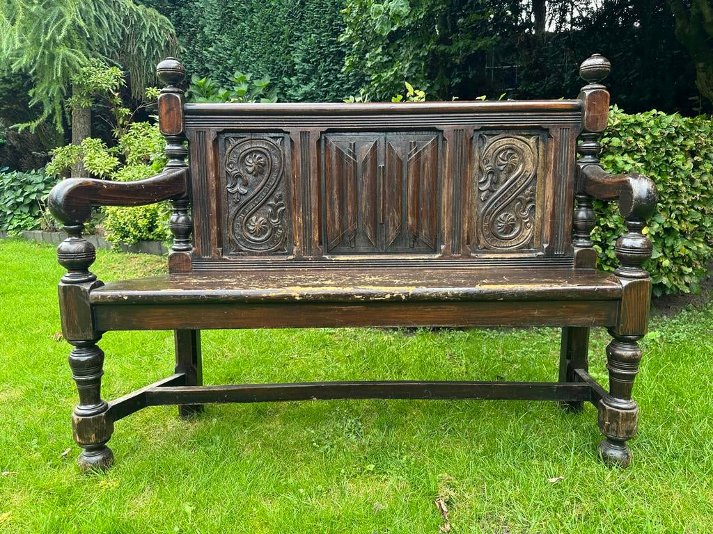 Antieke kerkbank, exclusief model, Huis en Inrichting, Ophalen, Gebruikt, Hout