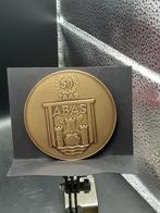 Grote bronzen penning 50 jaar ABAS 1935-1985, Postzegels en Munten, Penningen en Medailles, Ophalen of Verzenden, Brons, Buitenland