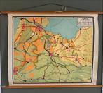 Vintage Schoolkaart Utrecht - R. Bos (jaren '50), Ophalen of Verzenden, 1800 tot 2000, Nederland, Landkaart